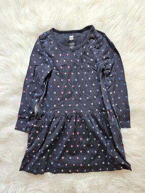 Tea Collection Blue Star Cotton Dress Navy Kids Girls Toddler 3T Colorful Kawaii